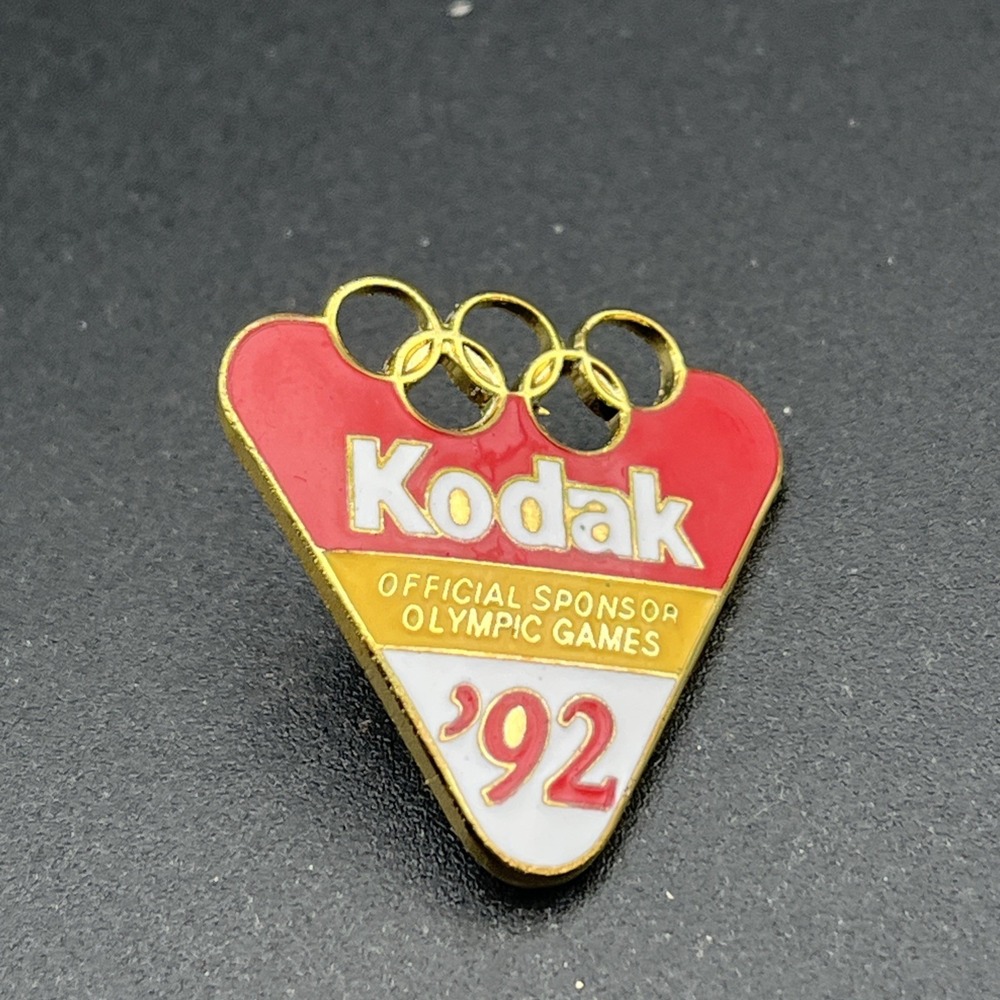 1992 Barcelona Summer Olympics Kodak Sponsor Lapel Hat Pin